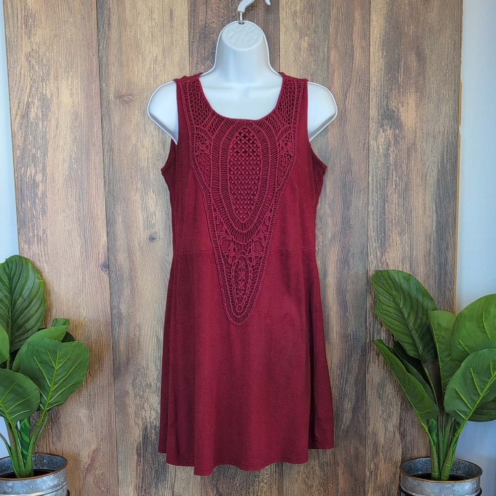 Signature Studio Embroidered Velvety Sleeveless Mini Dress S            C514